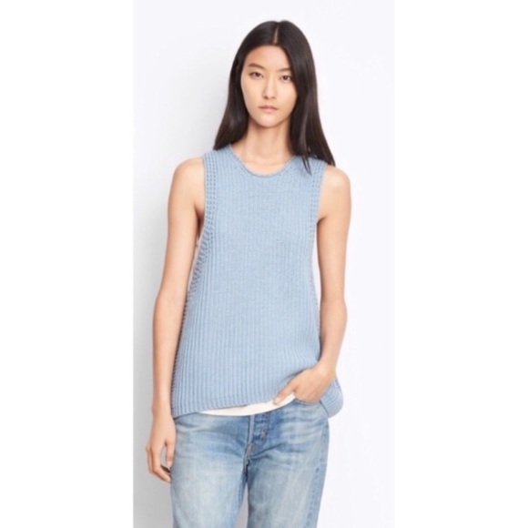 Vince Sweaters - Vince Waffle Knit Sleeveless Sweater New